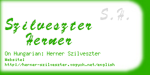 szilveszter herner business card